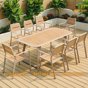 Bộ Bàn Ngoài Trời 8 Ghế