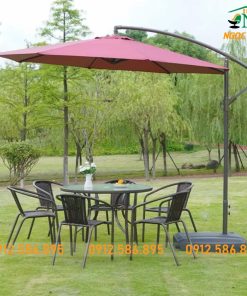 Ô Dù Tròn Khung Ống Sắt Mạ Kẽm OD-04