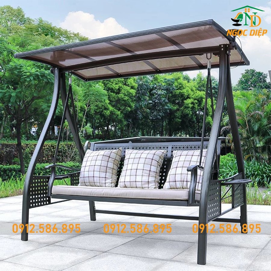 Ghế xích đu ngoài trời 3 chỗ cho sân vườn