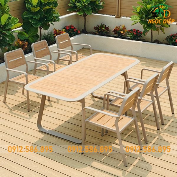 Bộ Bàn 6 Ghế Sân Vườn