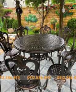 Bộ Bàn 8 Ghế Nhôm Đúc ND-16