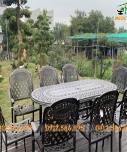 Bàn 8 Ghế Nhôm Đúc Ngoài Trời ND-28