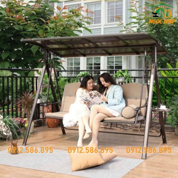 Bộ Xích Đu 3 Chỗ Ngồi - Mái Meca Nhựa