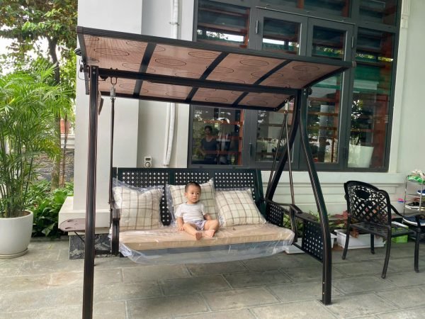 Lắp Đặt Bộ Xích Đu 3 chỗ ngồi nhôm  đúc tại Tp Bắc Giang