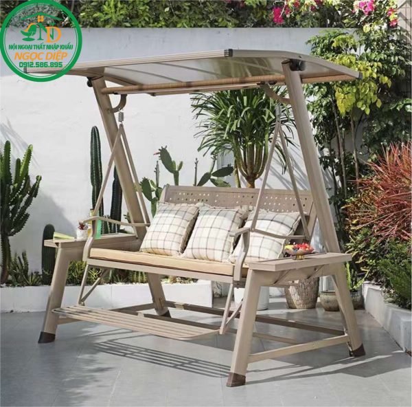 Ghế Xích Đu 3 chỗ ngồi mái Meca