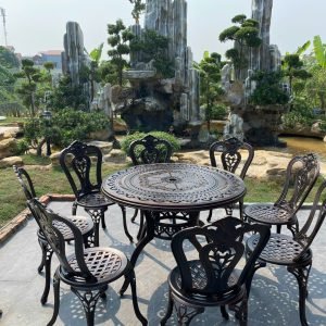 Giao hàng & Lắp đặt bộ Bàn Ghế nhôm đúc tại Xuân Mai- Hòa Bình