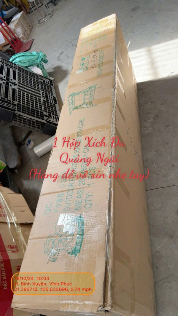 Gửi Xích Đu Màu Trắng 3 chỗ Ngồi Khung Nhôm Cho Khách ở Quảng Ngãi