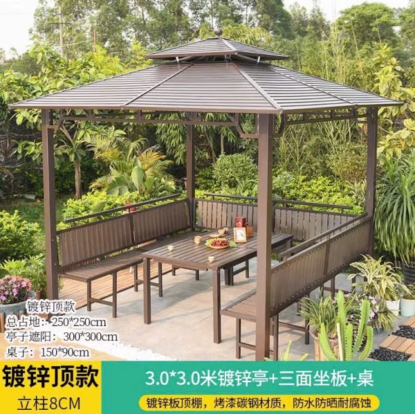 Nhà chòi Tứ Giác Mái thép dập sóng