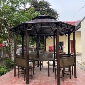 Công trình lắp đặt nhà chòi Bát giác cho khách ở Thái Nguyên