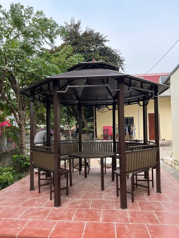 Công trình lắp đặt nhà chòi Bát giác cho khách ở Thái Nguyên
