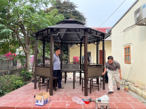 Công trình lắp đặt nhà chòi Bát giác cho khách ở Thái Nguyên - Hình ảnh 4