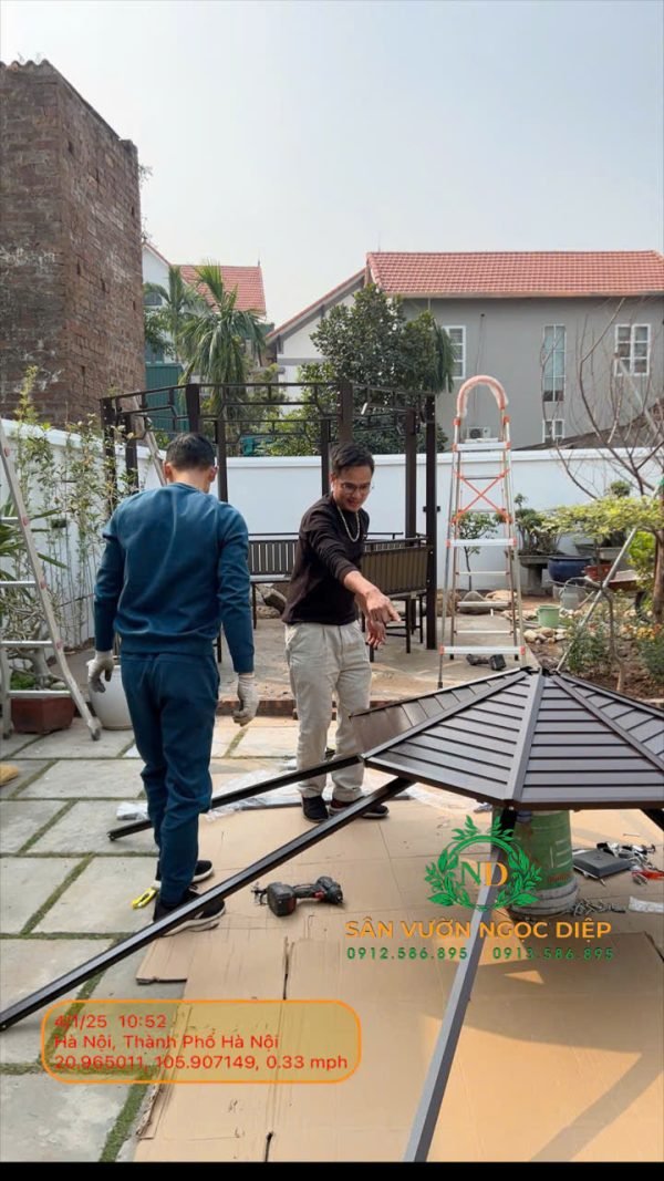 Bộ Nhà Chòi Bát Giác giao cho chị khách ở Hà Nội tháng cuối năm ạ - Hình ảnh 2