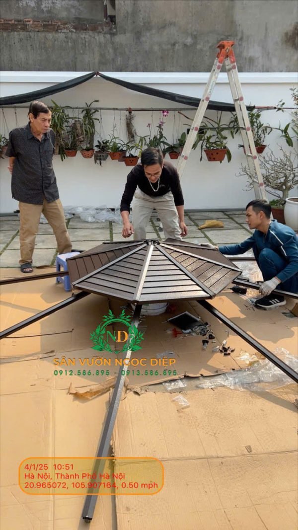 Bộ Nhà Chòi Bát Giác giao cho chị khách ở Hà Nội tháng cuối năm ạ - Hình ảnh 3
