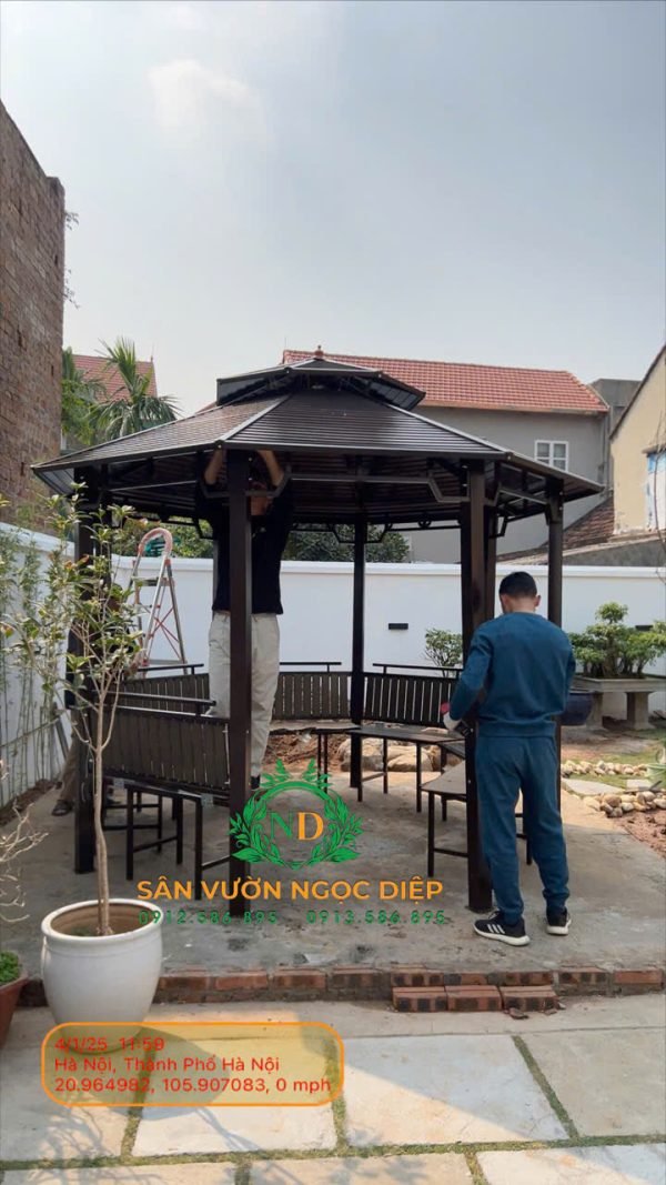 Bộ Nhà Chòi Bát Giác giao cho chị khách ở Hà Nội tháng cuối năm ạ - Hình ảnh 4