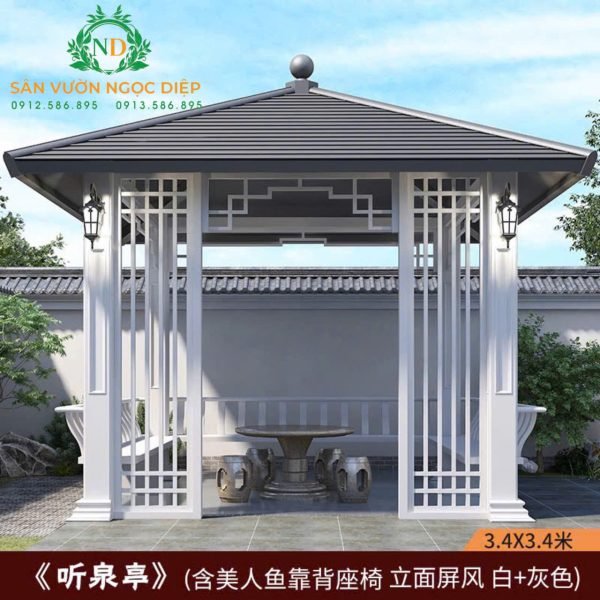 NHÀ CHÒI VUÔNG- CỬA THANH DỌC