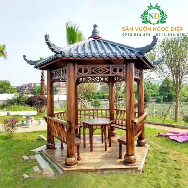 NHÀ CHÒI LỤC GIÁC GỖ - Hình ảnh 2