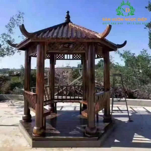 NHÀ CHÒI LỤC GIÁC GỖ - Hình ảnh 3