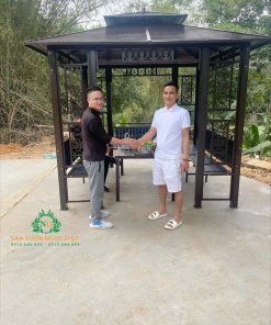 Nhà chòi cột đôi thép hộp sơn tĩnh điện lắp đặt tại Đô Lương- Nghệ An