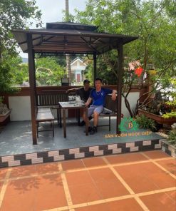 Nhà chòi vuông cột đơn kích thước 2,5m x2,5m bàn giao tại Sơn Tây