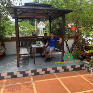 Nhà chòi vuông cột đơn kích thước 2,5m x2,5m bàn giao tại Sơn Tây