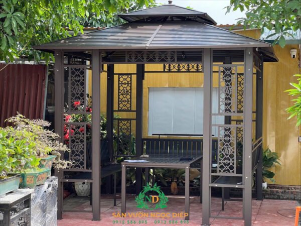 Bộ nhà chòi cột đôi 3mx3m lắp đặt tại Hoài Đức- Hà Nội