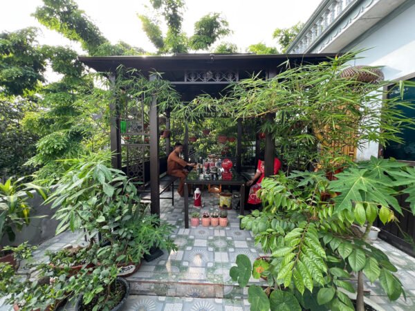 Bộ nhà chòi thép hộp cột đôi mái 3mx3m được bàn giao tại Vĩnh Tường- Vĩnh Phúc ạ