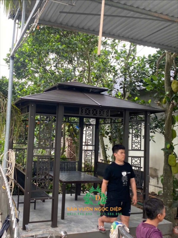 Nhà chòi cột thép đôi 3mx3m bàn giao tại Tp Hải Dương - Hình ảnh 2