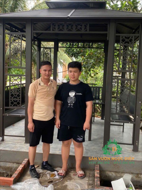Nhà chòi cột thép đôi 3mx3m bàn giao tại Tp Hải Dương - Hình ảnh 3