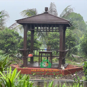 Bàn giao và lắp đặt bộ nhà chòi gỗ vuông, kích thước nền 2,6m x2,6m tại Thái Bình