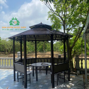 Bộ nhà chòi bát giác lắp đặt và bàn giao tại tỉnh Hưng Yên