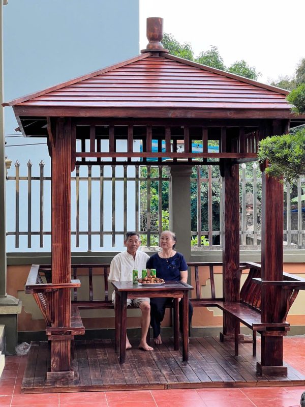 Lắp đặt bộ NHÀ CHÒI GỖ THÔNG tại Hà Nam