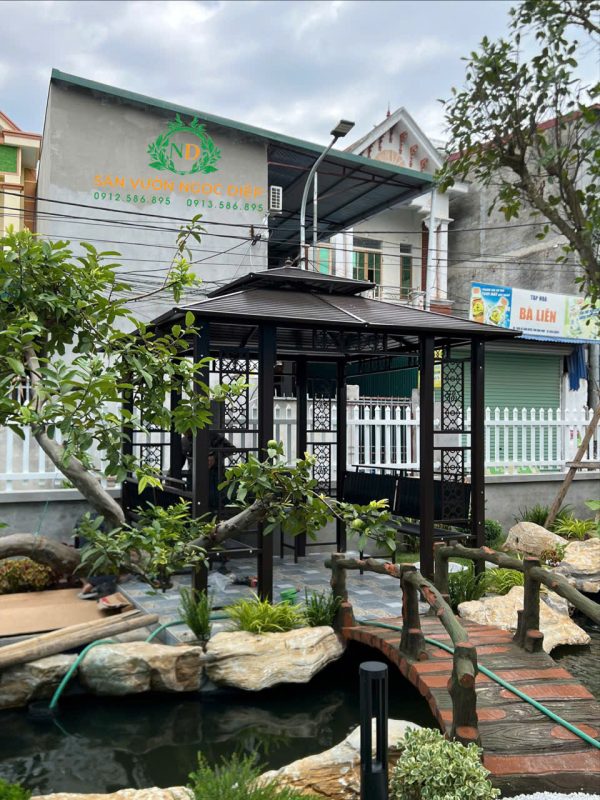 Bàn giao và lắp đặt bộ NHÀ CHÒI CỘT ĐÔI- MÁI THÉP 3m x3m tại Thiện Kế- Bình Xuyên- Phú Thọ - Ảnh 3